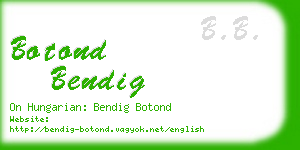 botond bendig business card